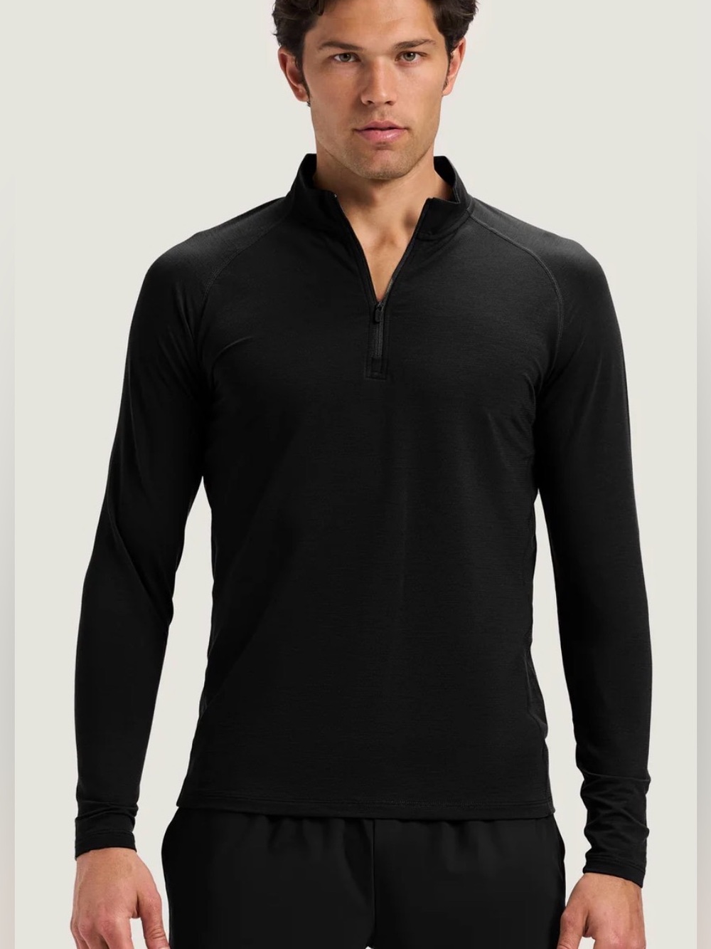 Haus Fitted Stretch Performance Quarter Zip Pullover Mens Size 2XL Black New